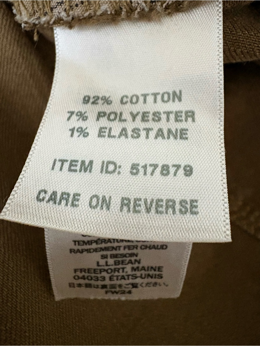 L.L.Bean Classic Fit Womens 12 Brown Wide Leg Utility Pants Stretch Cotton - Picture 7 of 9